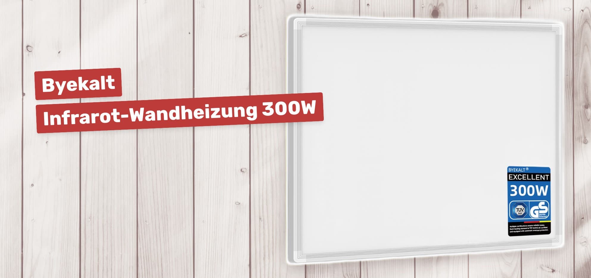 Byekalt Infrarot-Wandheizung 300W