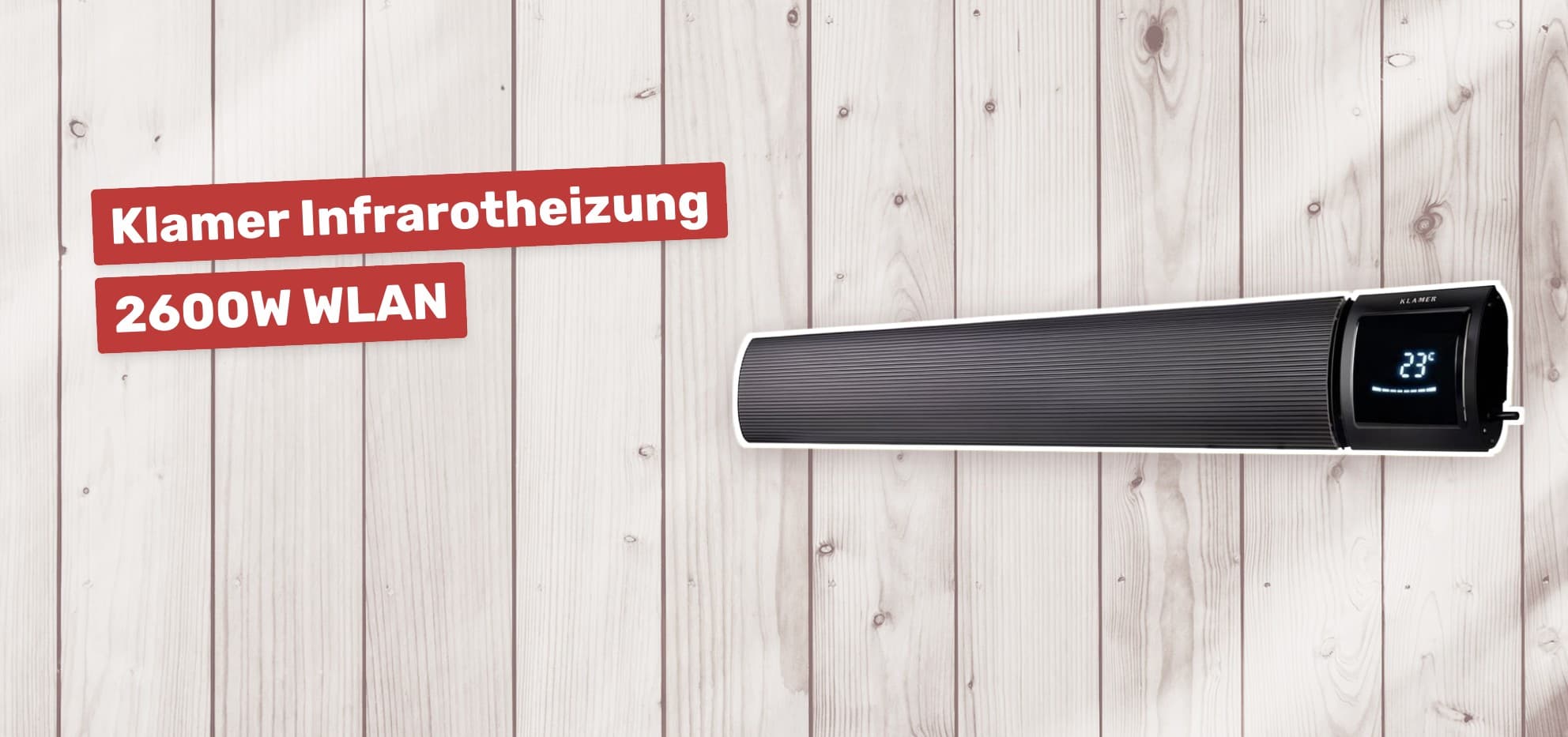 Klamer Infrarotheizung 2600W WLAN