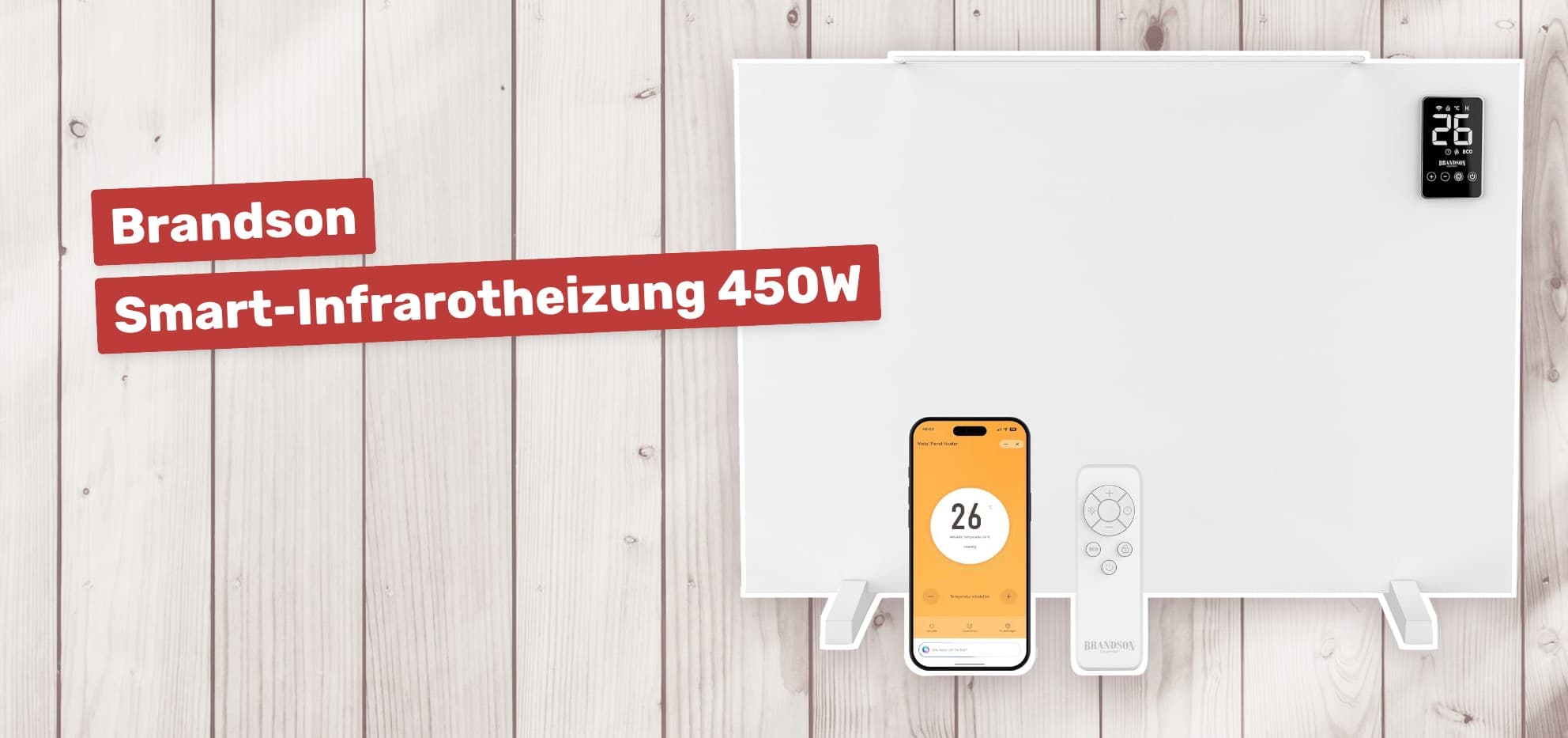 Brandson Smart-Infrarotheizung 450W