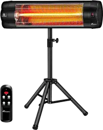 Tresko Infrarot Heizstrahler 2500W mit Fernbedienung und Stativ