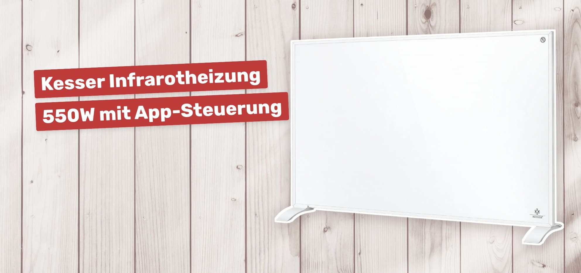 Kesser Infrarotheizung 550W mit App-Steuerung